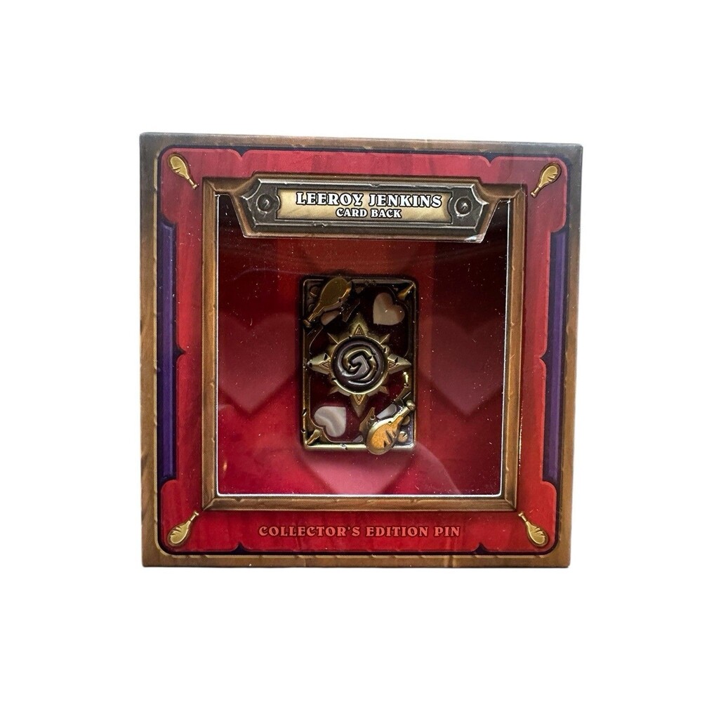 NEW Blizzard Hearthstone Leeroy Jenkins Card Back Collector's Edition Pin 2700
